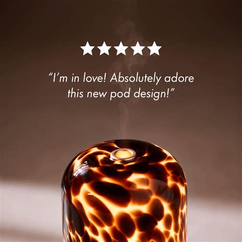 Wellbeing Pod Essential Oil Diffuser With Tortoiseshell Glass Cover ...