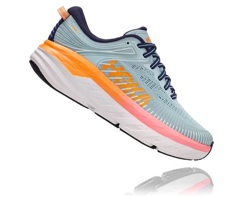 Hoka Womens Bondi 7- Blue Haze/Black Iris- WIDE Width | Cleary's Shoes ...