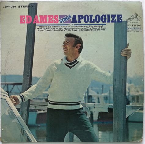 Ed Ames – Ed Ames Sings Apologize (1968, Vinyl) - Discogs