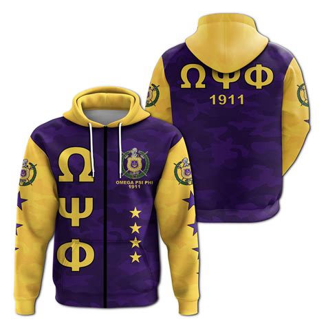 Omega Psi Phi Zip-Up Hoodie - Omega Psi Phi Legend - Black Queen