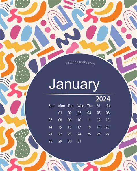 Blank 2024 Calendar Templates Design Patterns - Chlo Meghan