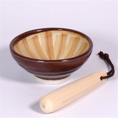 Mini Ceramic Japanese 'Suribachi' Pestle & Mortar