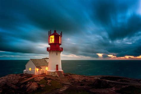 Foto Norwegen Lindesnes Lighthouse, Skagerrak Strait Meer Natur