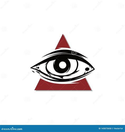 One Eye Cult Religion Sign Symbol Cartoon Vector | CartoonDealer.com ...