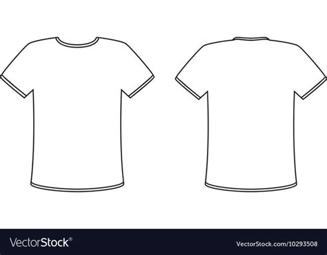 Blank Front And Back T-Shirt Design Template Set Vector Image ...