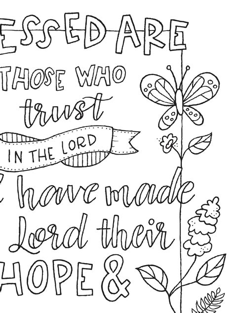 Bible Verse Coloring Page Jeremiah 17:7 Printable Bible - Etsy