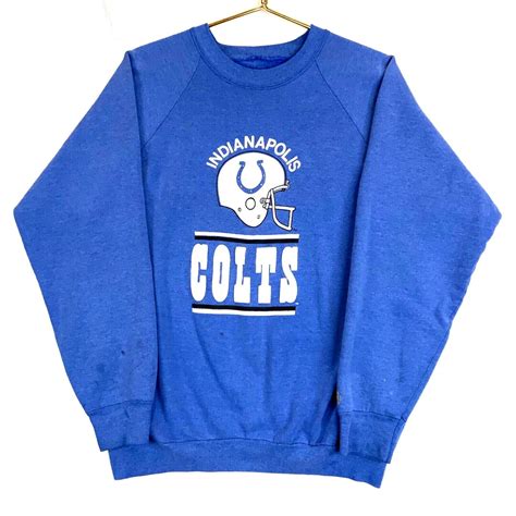 Vintage Indianapolis Colts Helmet Sweatshirt Crewneck Size Large Nfl ...