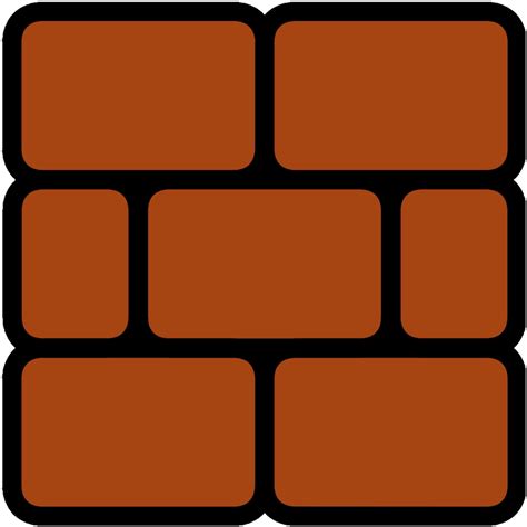 Brick Block Super Mario Clipart - 2d Brick Png Transparent Png - Full ...