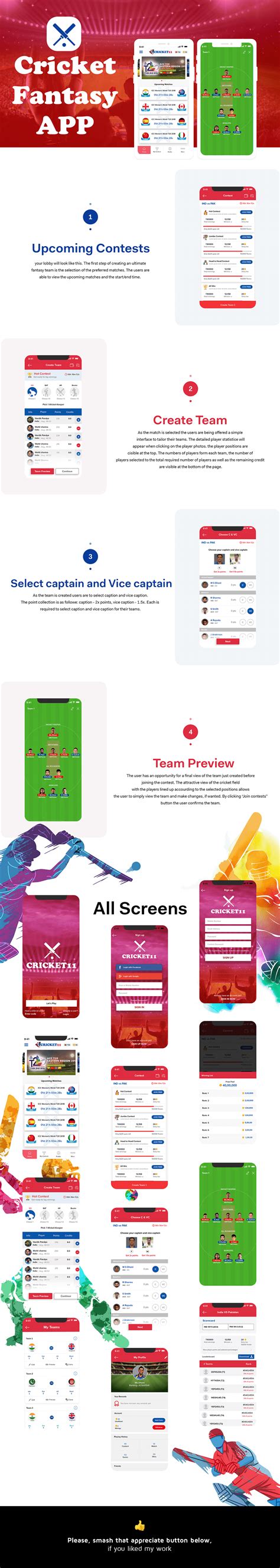 sports fantasy app on Behance