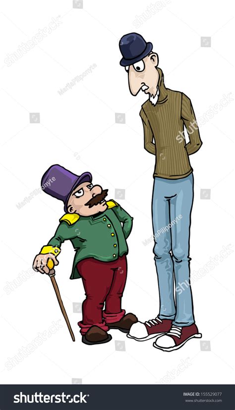 Tall Short Man Cartoon Characters Vector Stock Vector (Royalty Free) 155529077 | Shutterstock