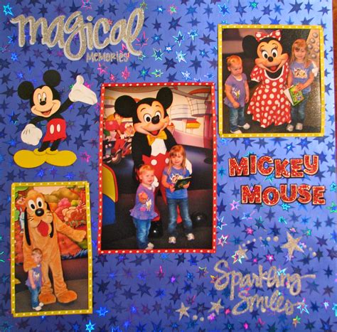 mickey - Scrapbook.com | Disney scrapbook, Mickey, Scrapbooking layouts