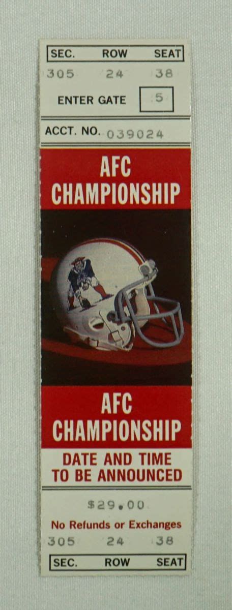 New England Patriots Ticket Collection Of... starts on 11/15/2023