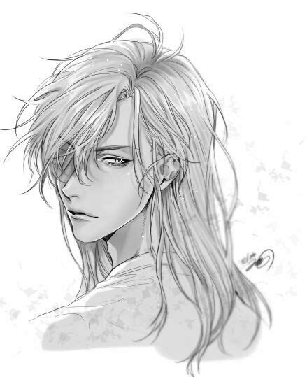 Pin by Samantha Heart on male digital art | Anime hair, Anime hairstyles male, Long hair drawing