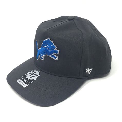 Grey Detroit Lions Blue Logo Snapback Hat