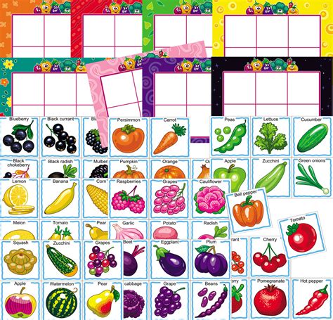 Printable Fruit & Vegetable Color Sorting Activity. TeachersMag.com