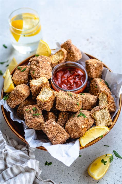 Tofu Nuggets (Vegan Chicken Nuggets) - Crispy and Baked - Two Spoons