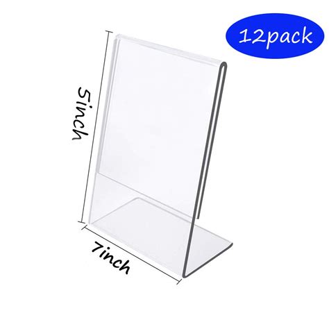 Buy 5x7 Slant Back Acrylic Sign Holder,5 x 7 inch Clear Plastic Menu ...