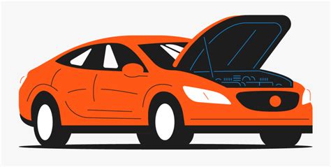 Car With Popped Hood - Car Open Hood Png , Free Transparent Clipart - ClipartKey