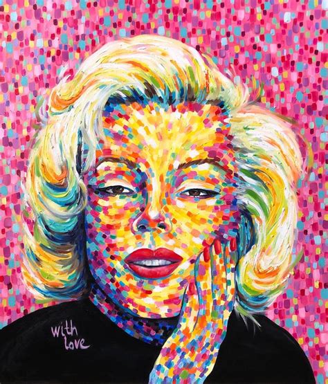 With love, Marilyn - modern colorful portrait of Marilyn Monroe in ...