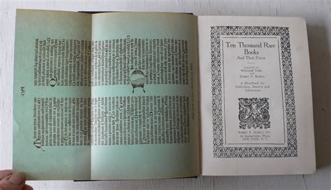 Vintage Book Ten Thousand Rare Books and Their Prices 1936 - Etsy