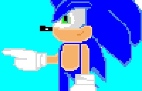 Sonic shooting pixel art