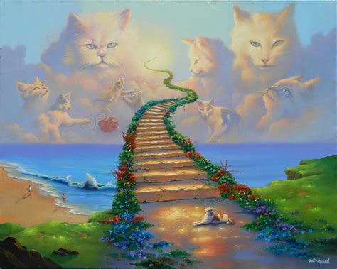 Rainbow Bridge All Dogs Go To Heaven Vivid 11x14 Matted 8x10 Art Print Pet And Poem Sympathy ...