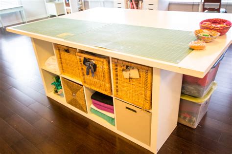 How to Make a Sewing and Cutting Table - with storage cubbies underneath! — SewCanShe Free ...