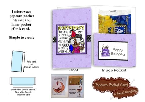 Birthdays Are Like Boogers (dk skin tone) Popcorn Card For Microwave Popcorn Packet - CUP1126219 ...