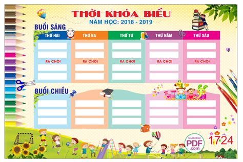 Thời khóa biểu năm học 2018 - 2019 file PDF & CDR | Diễn đàn chia sẻ file tài liệu thiết kế ...