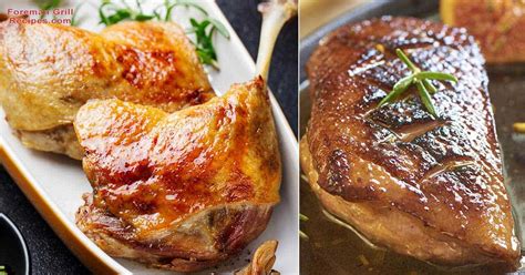 Grilled Duck Breast and Confit Duck Legs Foreman Grill Recipes