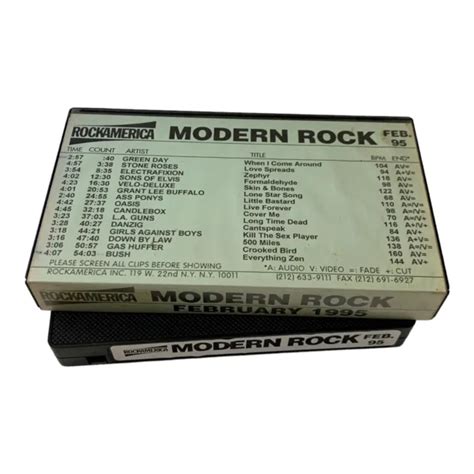 ROCKAMERICA MODERN ROCK Feb 1995 Vhs/Green Day/Oasis/Candlebox/Danzig ...