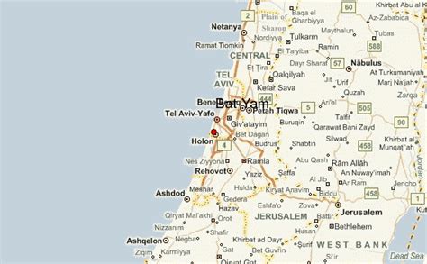 Bat Yam Map - Israel