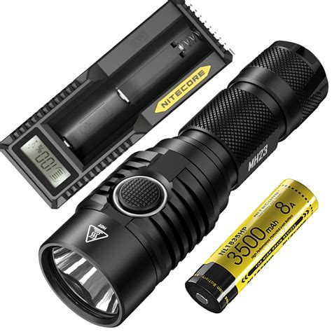 NITECORE MH23 USB Rechargeable Flashlight CREE XHP35 HD max 1800 lumen 7 working modes tactical ...