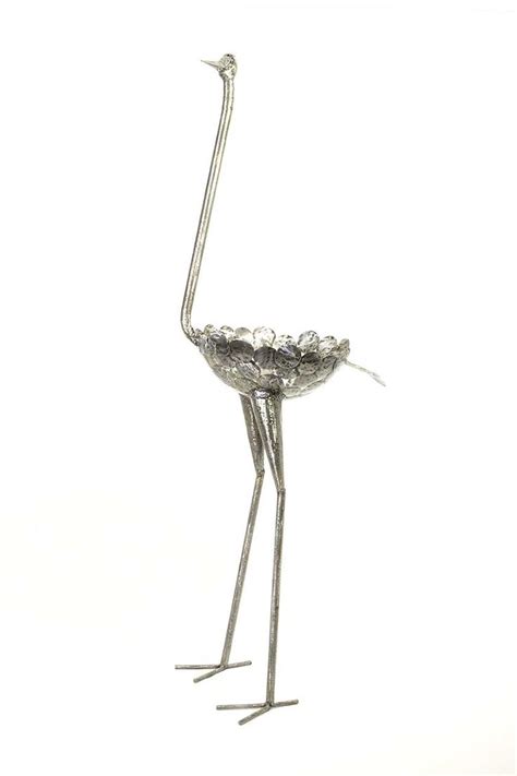 Recycled Metal Ostrich Plant Holders - Art & Sculpture Handmade in Africa - Swahili Modern - 6 ...
