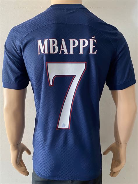 2022-2023 PSG Paris Saint-Germain Home Player Issue Shirt Mbappé Ligue ...