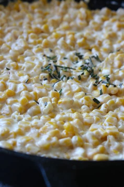 Skillet Cream Cheese Corn - Daily Appetite