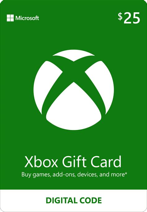 Microsoft Xbox $25 Gift Card [Digital] K4W-00033 - Best Buy