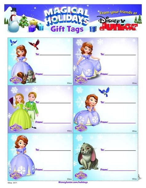 Sofia the First Holiday Gift Tags printable | Neat Disney Crafts ...