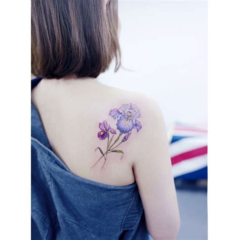 타투이스트 바늘 on Instagram: ": Purple Iris 🌷 아이리스 . . #tattooistbanul #tattoo #tattooing #Iris #Iris ...