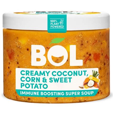 BOL Creamy Coconut, Corn & Sweet Potato Super Soup | Ocado