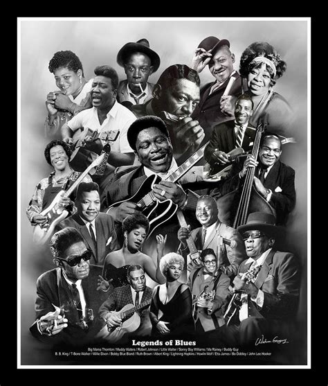 Legends of the Blues (Great Blues Musicians & Singers) Art by W ...