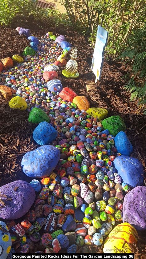 Gorgeous Painted Rocks Ideas For The Garden Landscaping - HOMYHOMEE