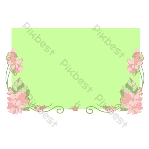 Cartoon Drawing Pink Flower Border PNG Images | PSD Free Download - Pikbest