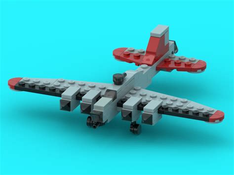 LEGO MOC B-17 Flying Fortress Red by Mr_Mnoymen | Rebrickable - Build with LEGO