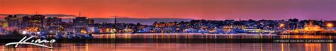 Portland Maine City Skyline Panorama Original | Royal Stock Photo