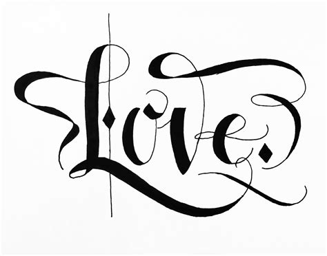 Calligraphy word "love"