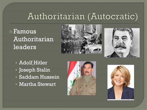 PPT - Authoritarian Leadership PowerPoint Presentation - ID:1858324