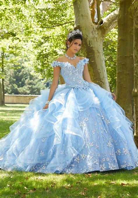 Ruffled Quinceanera Dress by Mori Lee Vizcaya 89303 in 2021 | Pretty quinceanera dresses, Quince ...