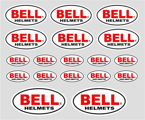 Bell Helmets 18 Self Adhesive Stickers. Printed & LAMINATED. Motorcycle ...