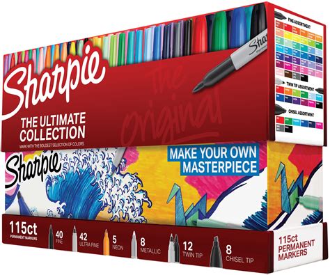 Sharpie Permanent Markers Ultimate Collection, Assorted Tips and Colors ...